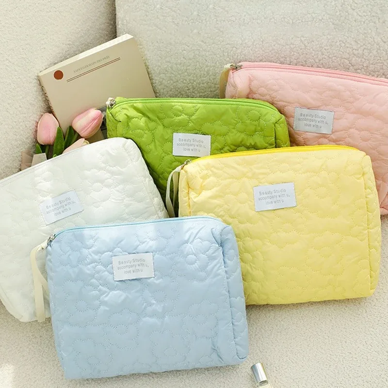 nouveau motif de fleur femmes sac de maquillage portable articles de toilette organisateur cosmétique sac à fermeture éclair femme voyage pochette de lavage grande capacité