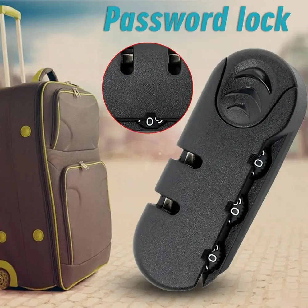 serrure fixe à 3 chiffres, antivol, accessoires de sac, cadenas à combinaison, valise à bagages, serrure à code