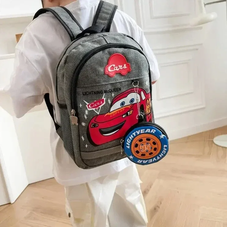 nouveau sac à dos unisexe 2026 motif cartoon lightning mcqueen – plusieurs styles, grande capacité, idéal pour étudiants, sac d'école décontracté, sac de voyage extérieur