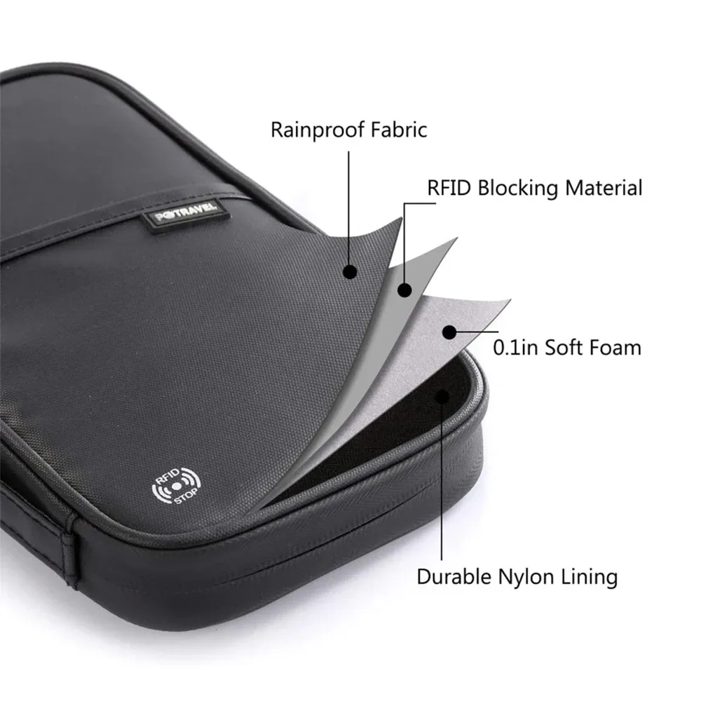 portefeuille de voyage anti-rfid pour passeports, porte-passeports familial, organiseur de documents multifonctionnel, accessoires de voyage, sac à documents