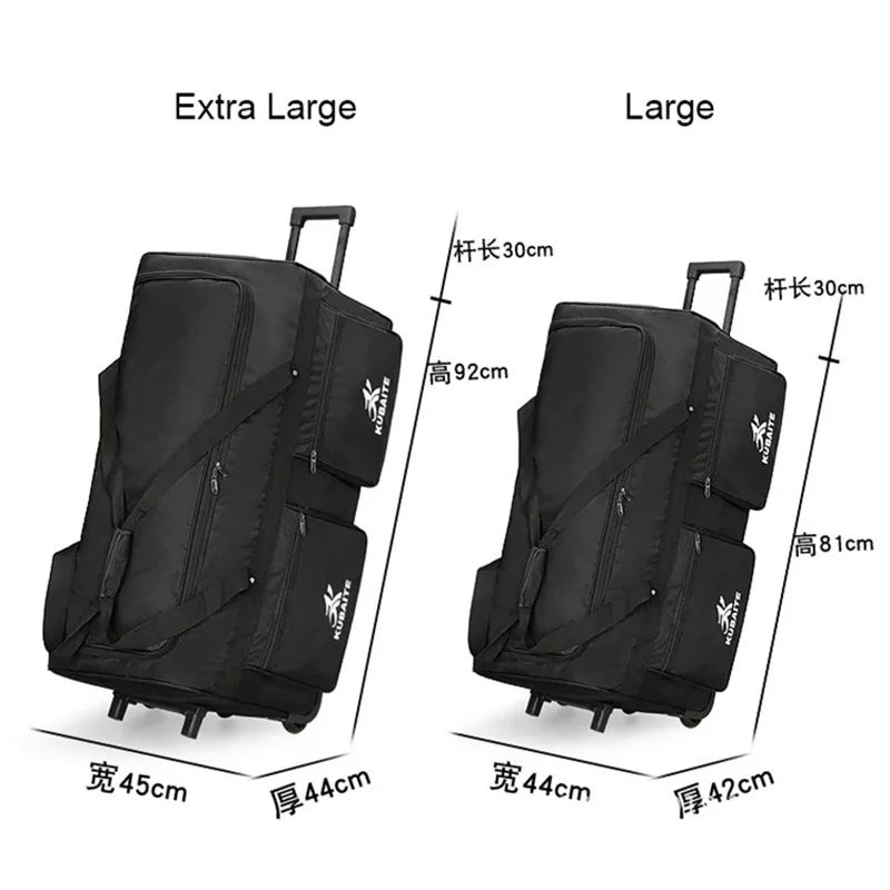 sac de voyage extra-large pour le travail, les voyages, les études, les déplacements professionnels, les vêtements, sac à roulettes, sac de déménagement avec roulettes