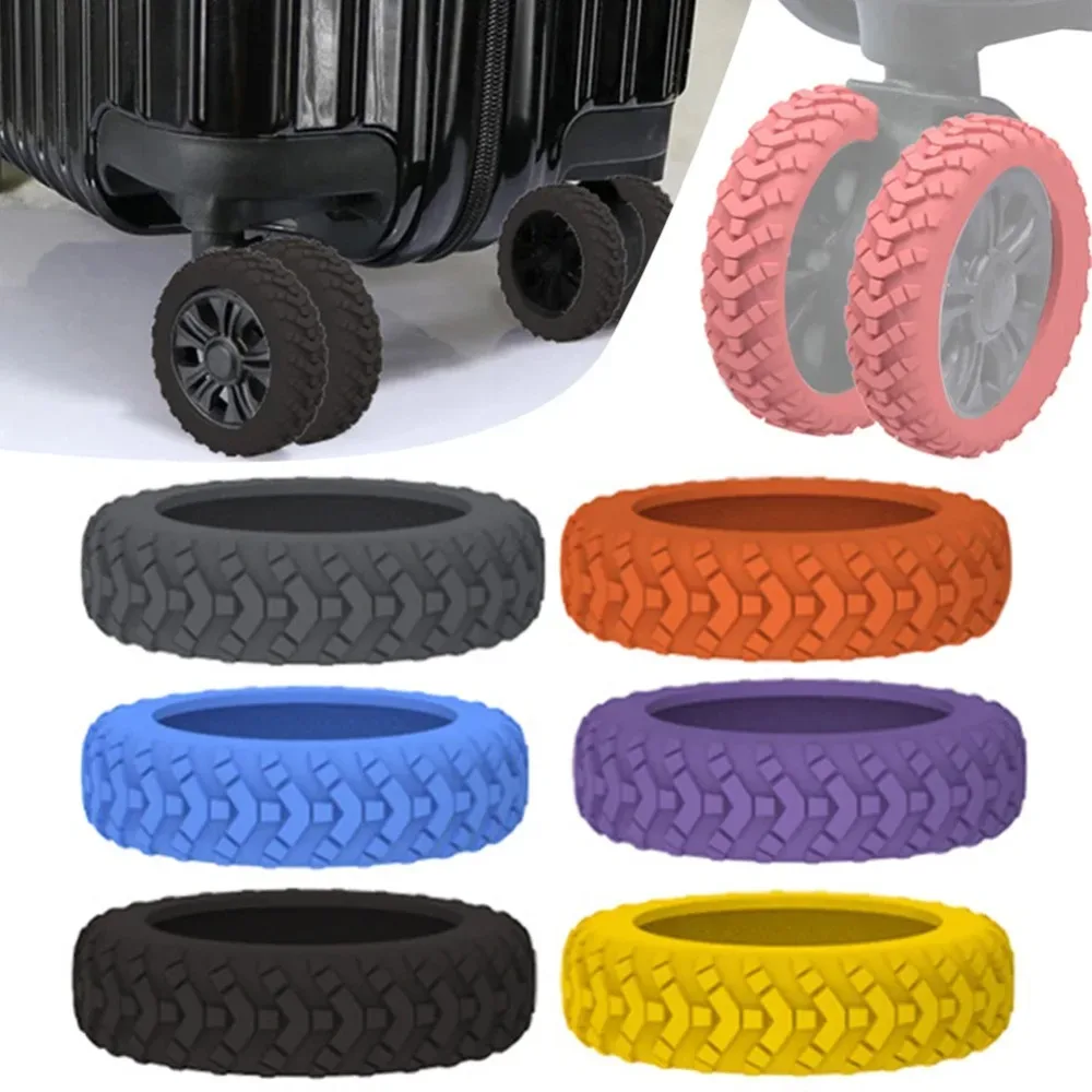 8 protections de roues en silicone épais, souples et silencieuses, adaptées aux chariots à main, aux boîtes, aux tabourets et aux accessoires à roulettes