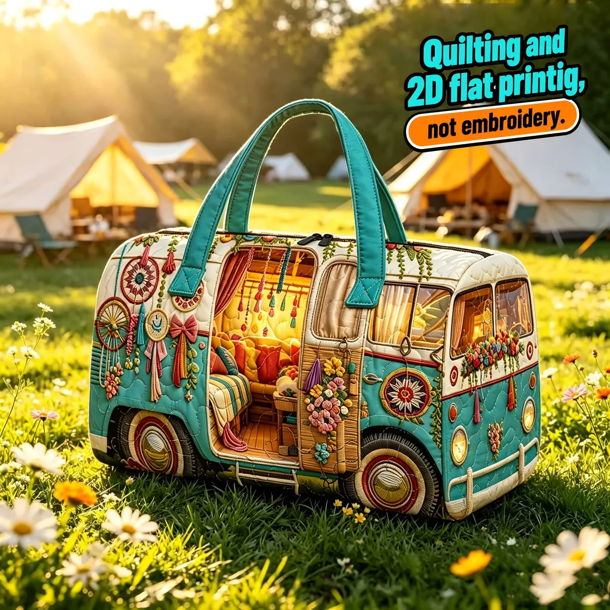 grand sac en toile matelassée – sac de voyage en tissu matelassé 3d – sac de voyage pour les courts trajets.