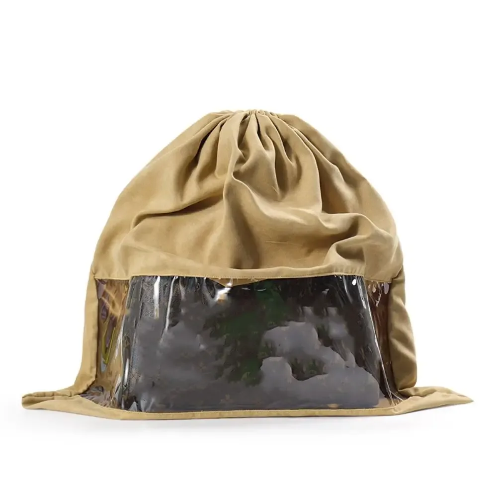sac à cosmétiques en tissu avec cordon de serrage, sac de rangement anti-poussière, pochette de rangement anti-poussière grande capacité