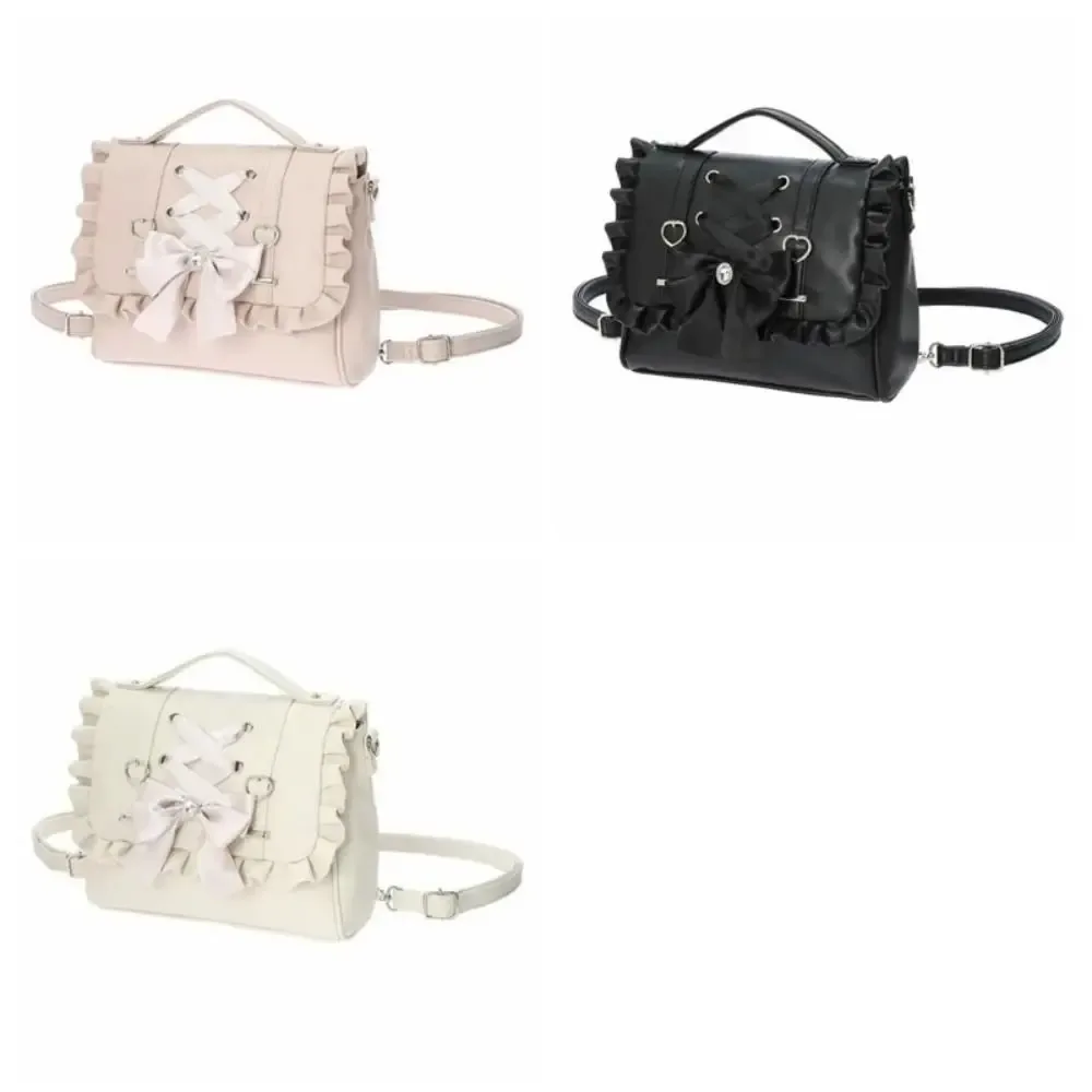 sac à dos portable avec nœud papillon, grande capacité, style ballet, sac à bandoulière, sac à main coréen, sac d'école, sac de voyage