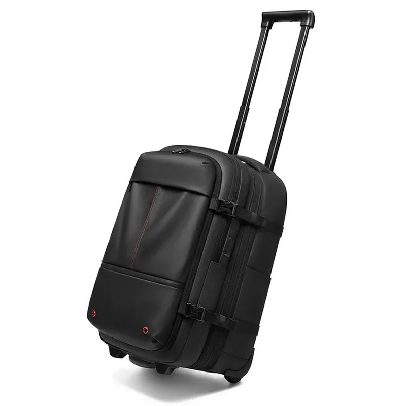 sac à dos de voyage professionnel à roulettes avec pompe de compression sous vide pour homme, bagage à roulettes pour cabine
