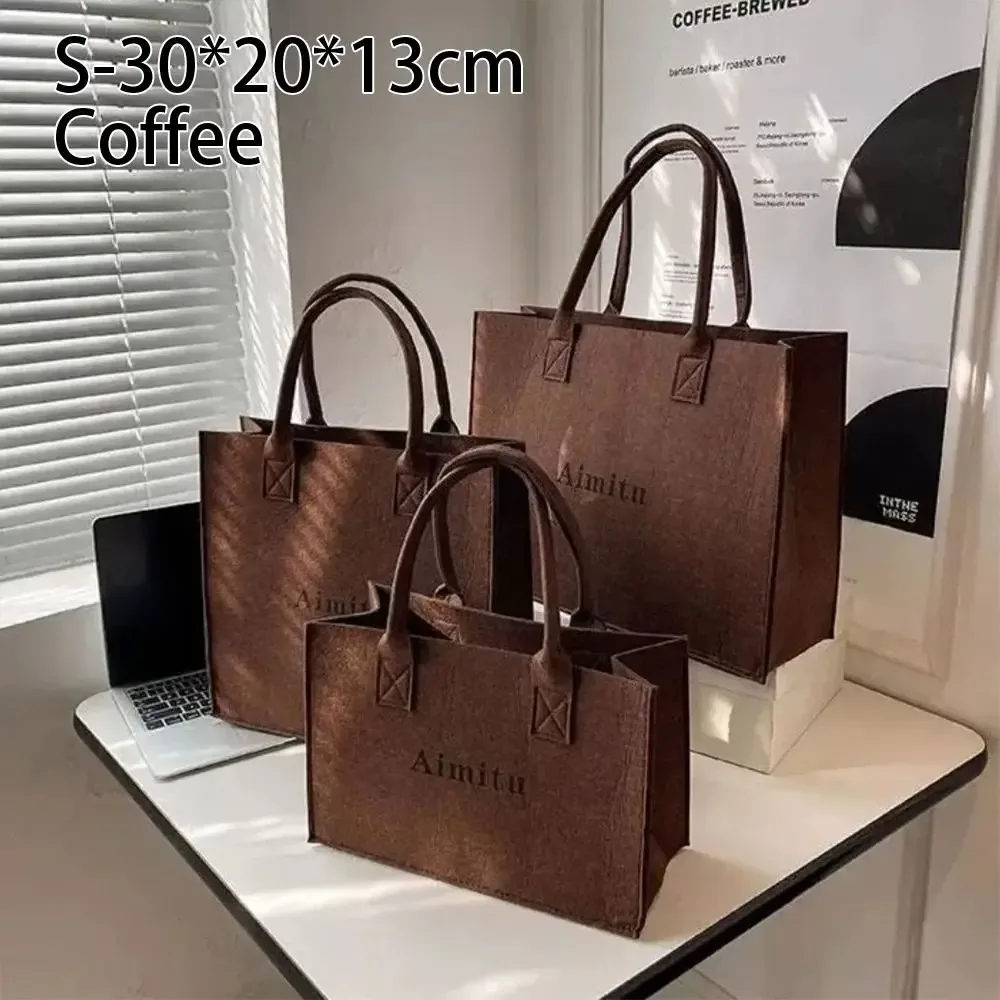 sac messager coréen en feutre simple pour femme, sac à main monochrome, sac à bandoulière décontracté, grande capacité, mode de voyage, s, m, l