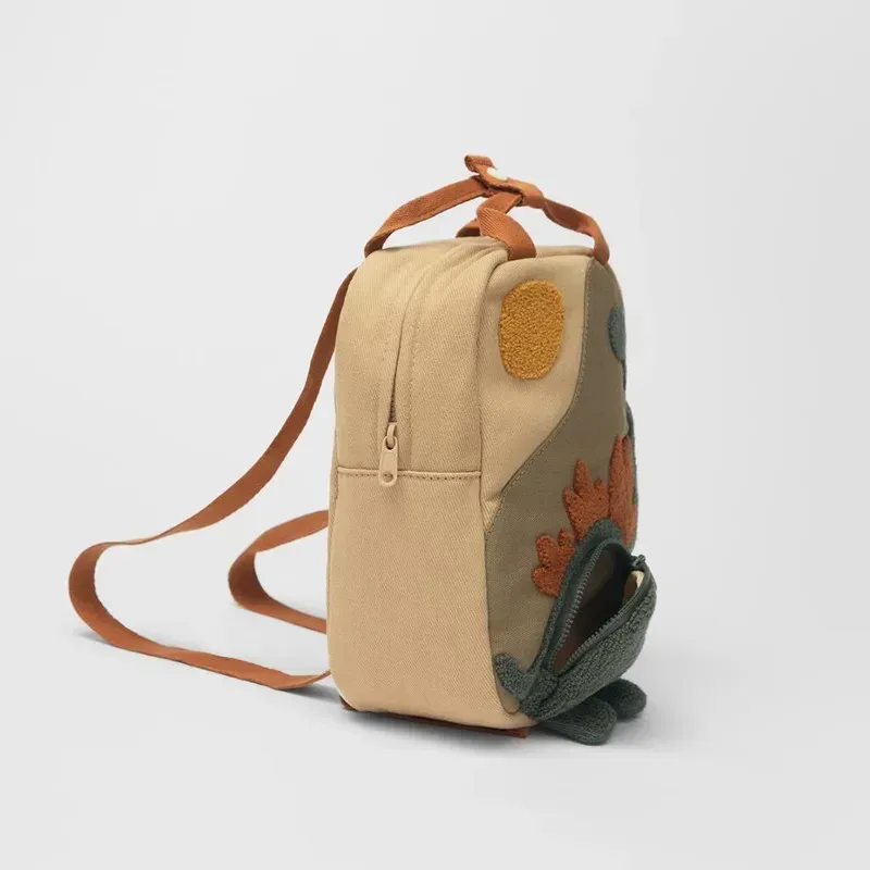 2025 nouveaux enfants et étudiants de la maternelle vont à l'école shopping toile dinosaure broderie dessin animé sac à dos personnalisé