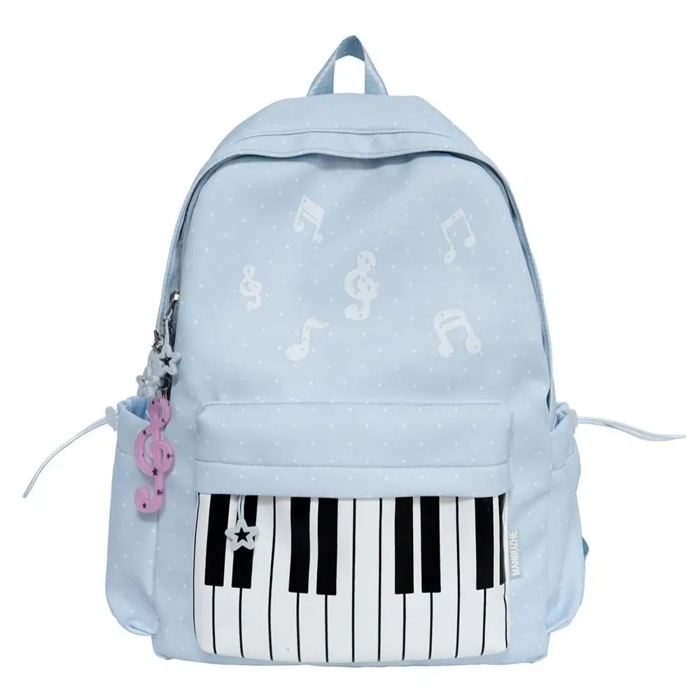 sac à dos pour piano en nylon, multi-poches, design léger, sac pour notes de musique, sangle respirante, grande capacité, sac à dos pour clavier