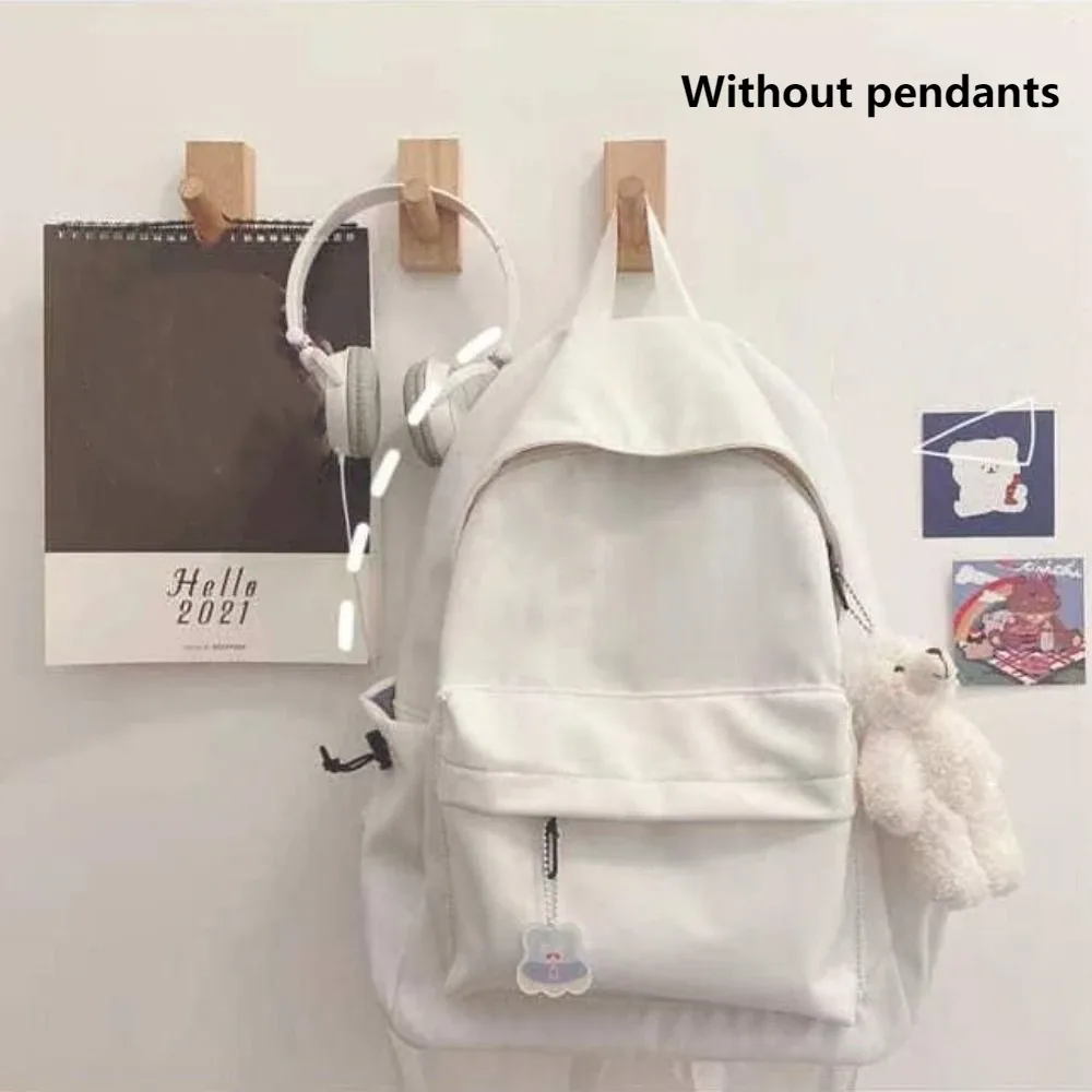 nouveau sac à dos pour lycéens, grande capacité, couleur unie, sacs d'école imperméables, sac à dos de voyage pour filles