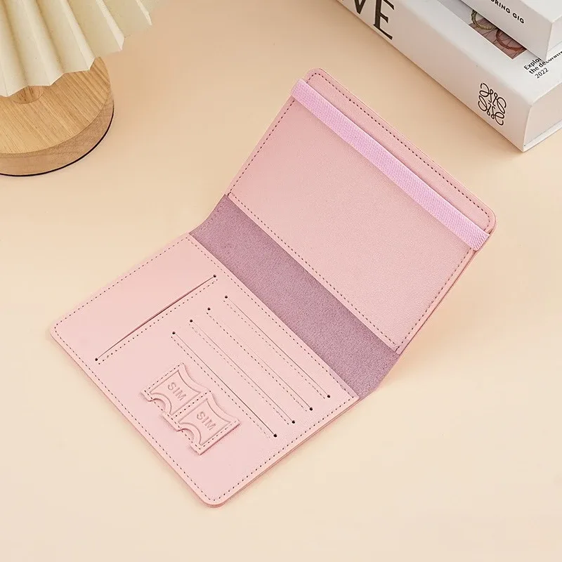 housse de passeport en cuir pu, porte-documents de voyage multifonctionnel, étui de protection de carte avec blocage rfid, étui de protection de passeport fin