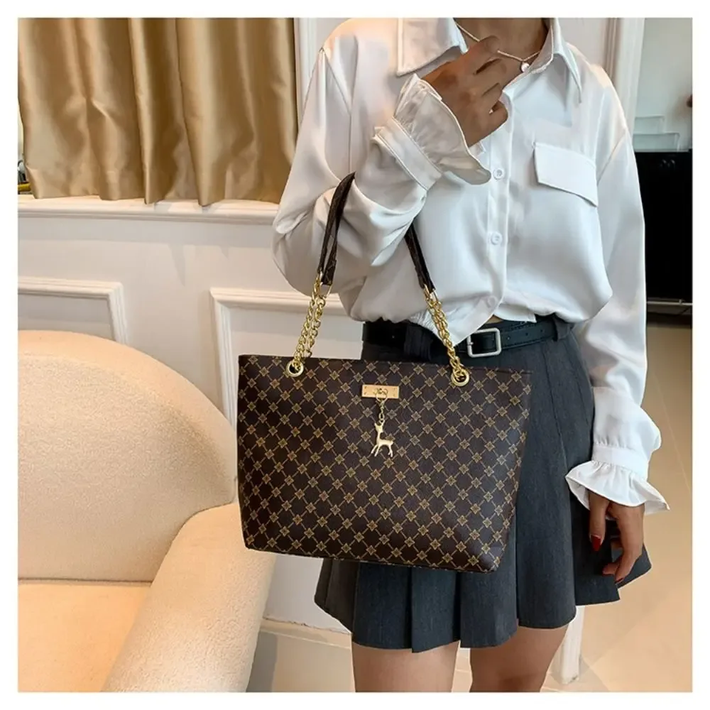 sac fourre-tout design de luxe pour femmes, sac à main de grande capacité imprimé, sac à bandoulière tendance, nouveau sac de shopping