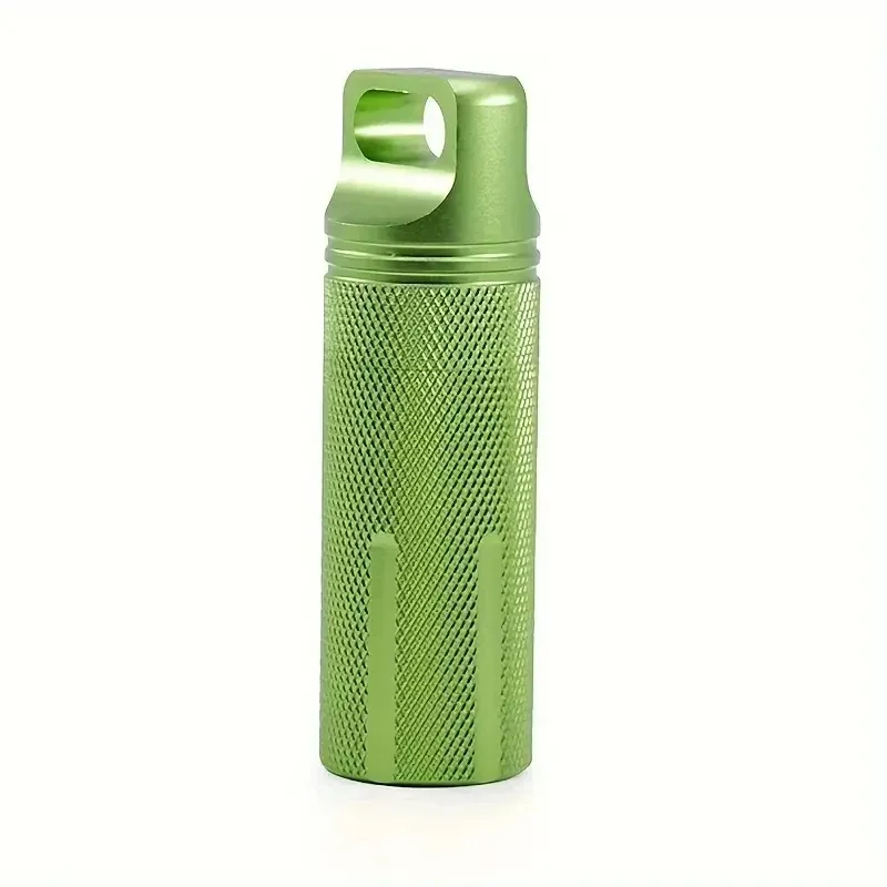 organisateur transport métal noir vert foncé orange compact portable pilules médicaments conteneur rangement extérieur sacoche