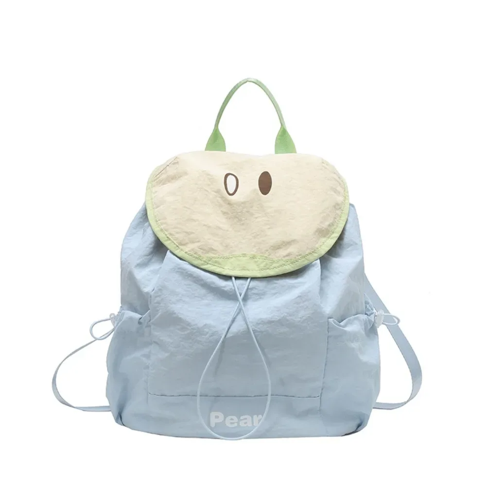 sac à dos en nylon couleur dopamine, mignon, fruits, style coréen, grande capacité, sac messager en tissu, sac de livre léger créatif, voyage