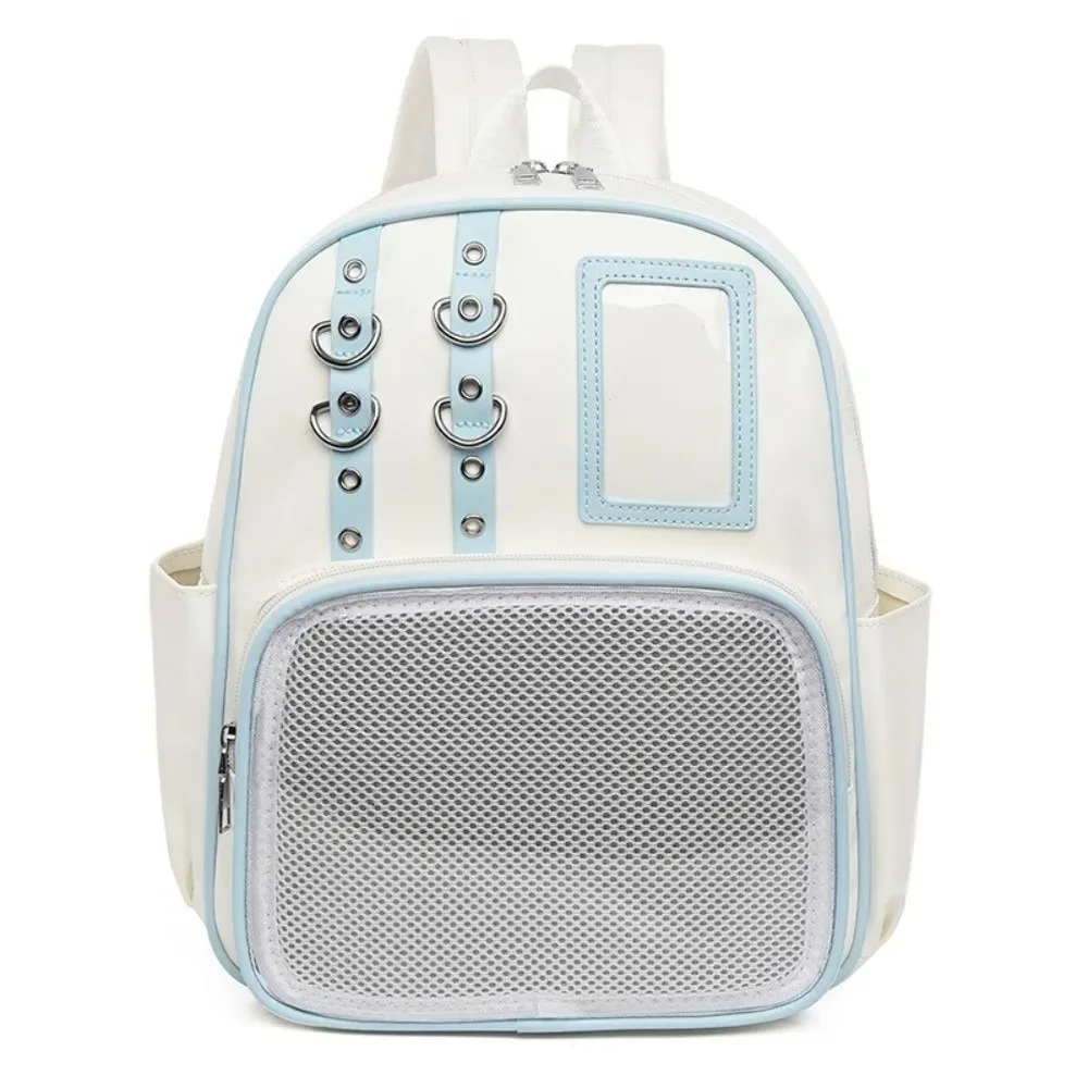 sac à dos transparent mignon en pu, sac à bandoulière y2k, sac ita lolita pour affichage diy, usage quotidien