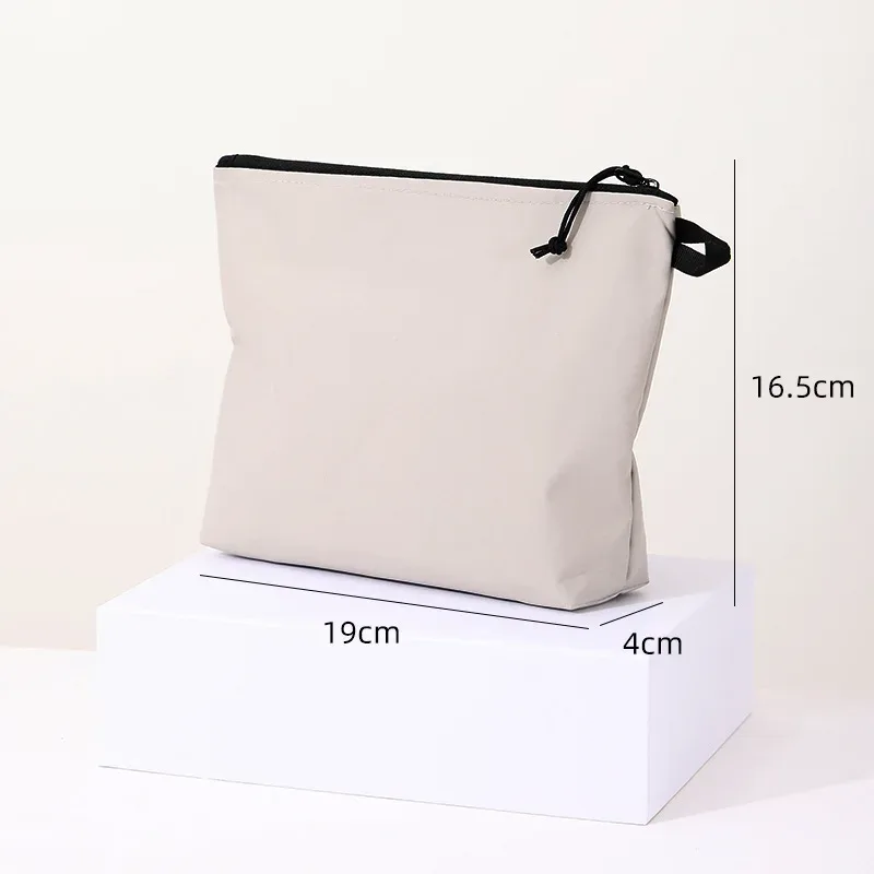 sac de toilette imperméable pour voyage en plein air, grande capacité, sac cosmétique portable, couleur unie, sac de rangement pour maquillage, étui pour femmes