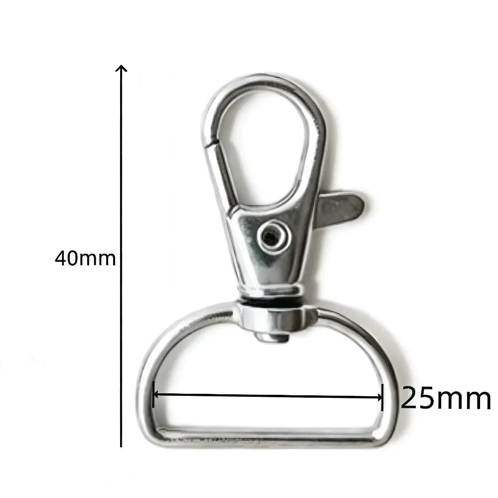 5/50/100pcs mousquetons pivotants, crochets de fixation pour lanières, crochets de porte-clés, fermoirs à griffe de homard en métal pour porte-clés, couture, bijoux et artisanat diy