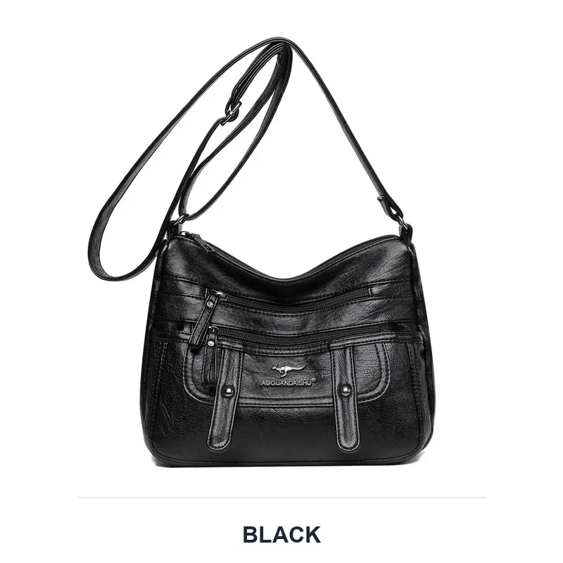 sac mère en cuir souple, sac à bandoulière de grande capacité à la mode pour femmes
