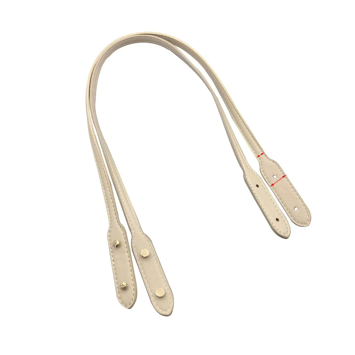 longueur 73cm sangles de sac avec rivets sangle de poignée en cuir pu sangle de sac à bandoulière détachable remplacement accessoires de sac de bricolage