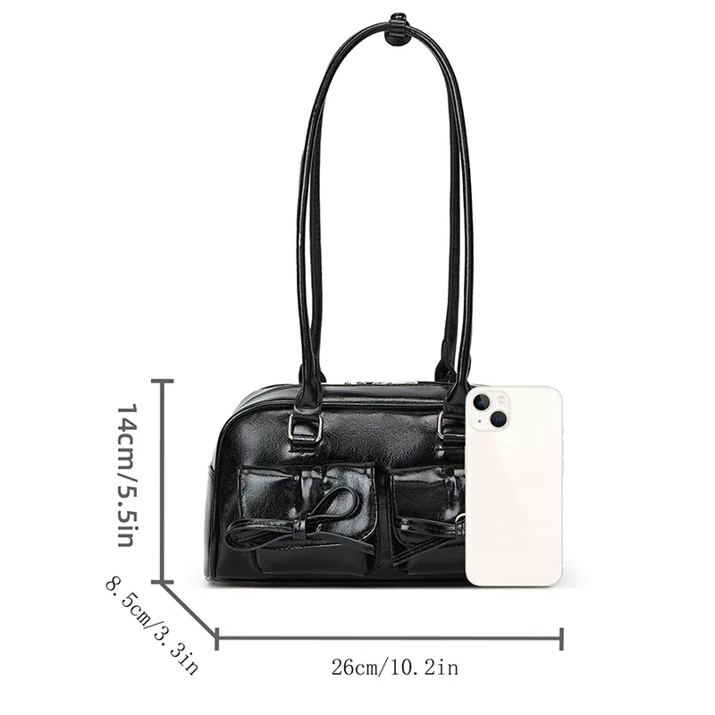nouveau sac à bandoulière de style ballet sac sous les bras avec nœud de printemps sac fourre-tout simple de bowling pour femmes