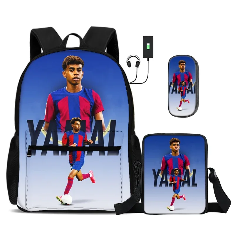 sac dos nylon motif joueur football rouge blanc noir activité sportive bandoulière arquée intérieur informatique