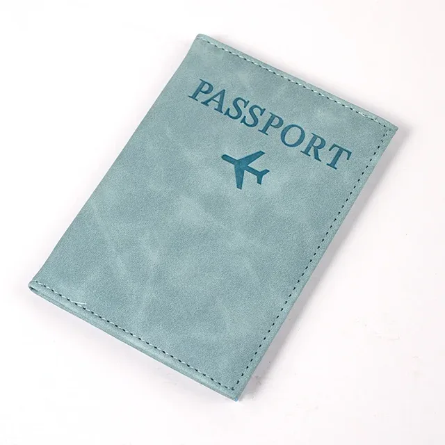 couverture de passeport en cuir pu pour hommes et femmes, étui de passeport de voyage avec carte du monde, organisateur-porte-carte de protection, couvertures de documents d'identité