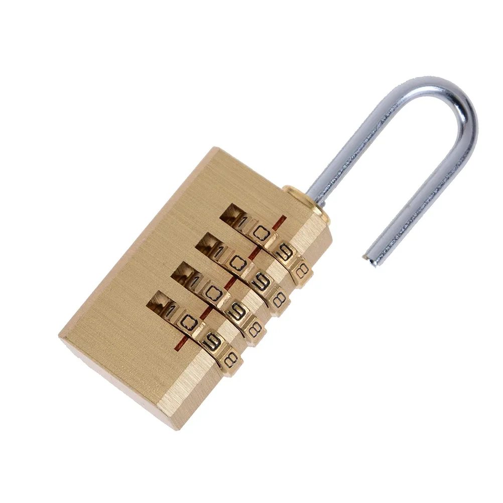 cadenas serrure tsa métallique dorée chiffres noirs voyage accessoires mini portable sécurité combinatoire fou