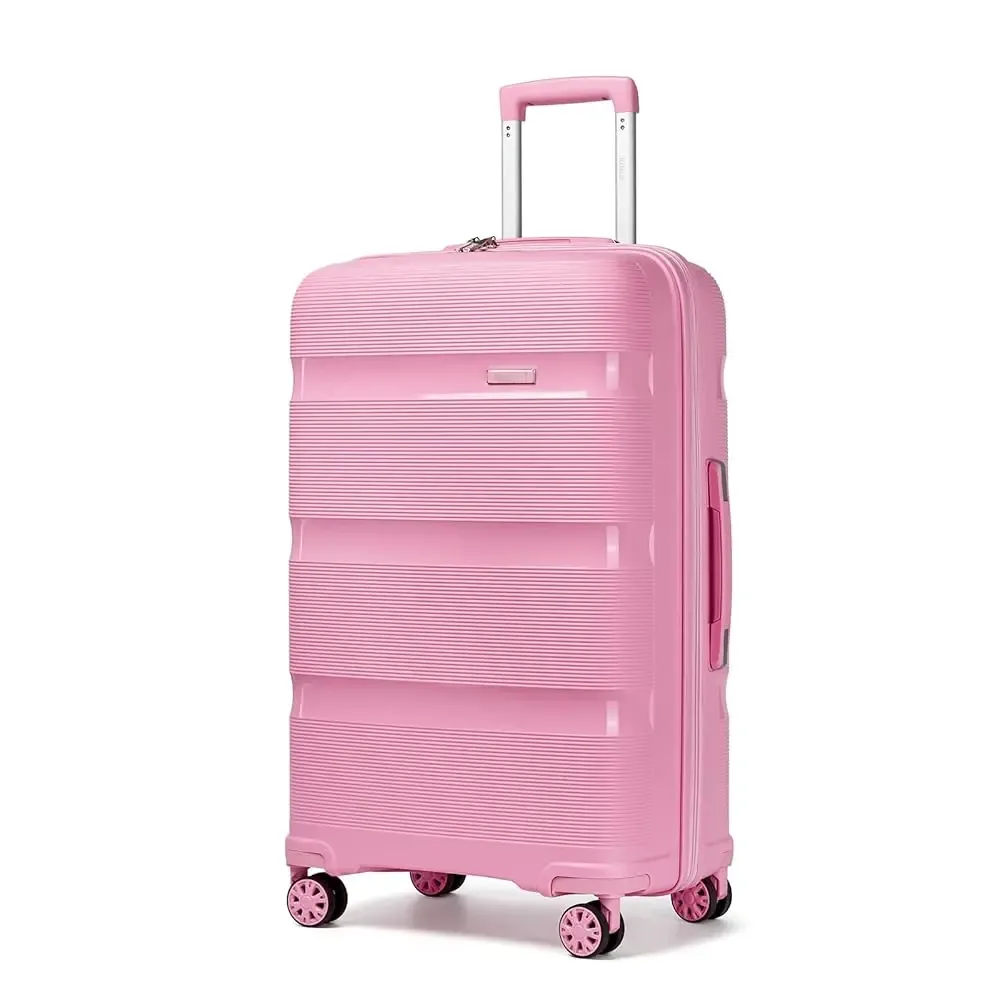 valise rigide kono en polypropylène, bagage à main à roulettes 55/65/75 cm avec 4 roulettes pivotantes à 360° °   roues pivotantes et serrure à combinaison tsa
