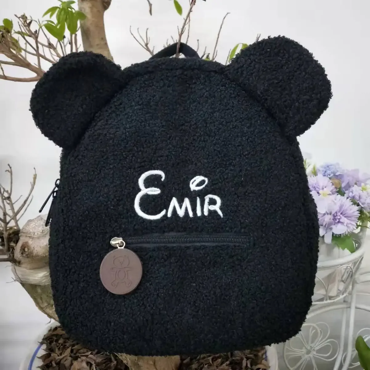 sac à dos brodé personnalisé pour tout-petits, sac léger en peluche ours pour enfants, sac à dos avec nom personnalisé, cadeau pour garçons, filles et dames