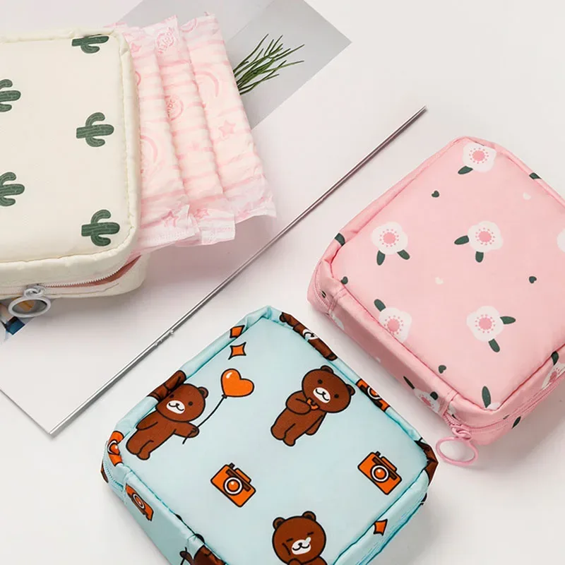 petit sac à cosmétiques de voyage pour femmes, trousse de maquillage rouge à lèvres pour filles, sac à serviettes hygiéniques, étui pour 03/présidence, sacs de rangement