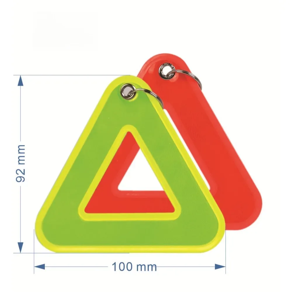 pendentif réfléchissant pour sacs d'école, réflecteur de sécurité triangulaire, étiquette suspendue de sécurité pour étudiants pour la marche nocturne et le cyclisme