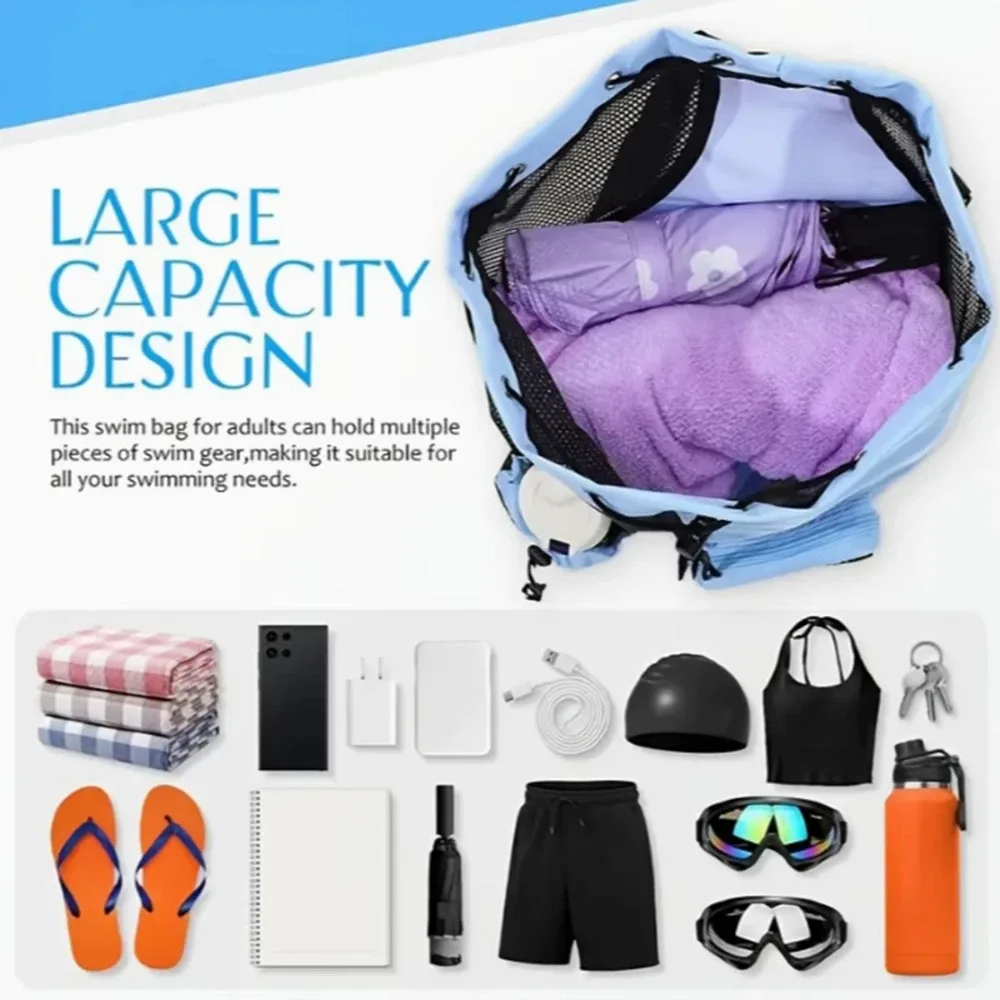 sac de plage à cordon de serrage, sacs à dos de plage pour hommes et femmes, sac à dos d'été pour la natation, la gym et les équipements d'entraînement, unisexe