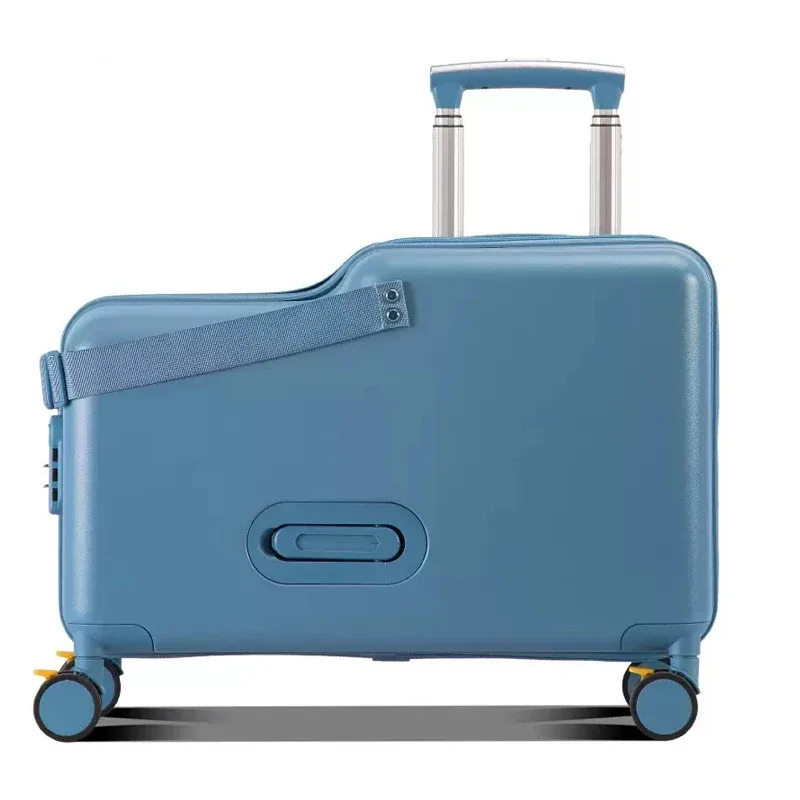 valise pour enfants de 21 pouces, valise de voyage en cabine assise pour monter, garçon et fille, cheval en bois, boîtier de chariot pc, roue de frein universelle, bagages pour bébé