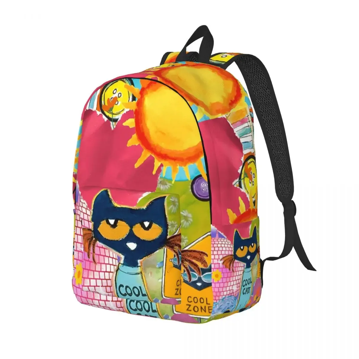 pete le chat j'aime mes chaussures sac à dos classique cadeau lycée randonnée voyage sac à dos pour hommes femmes ordinateur portable sacs en toile