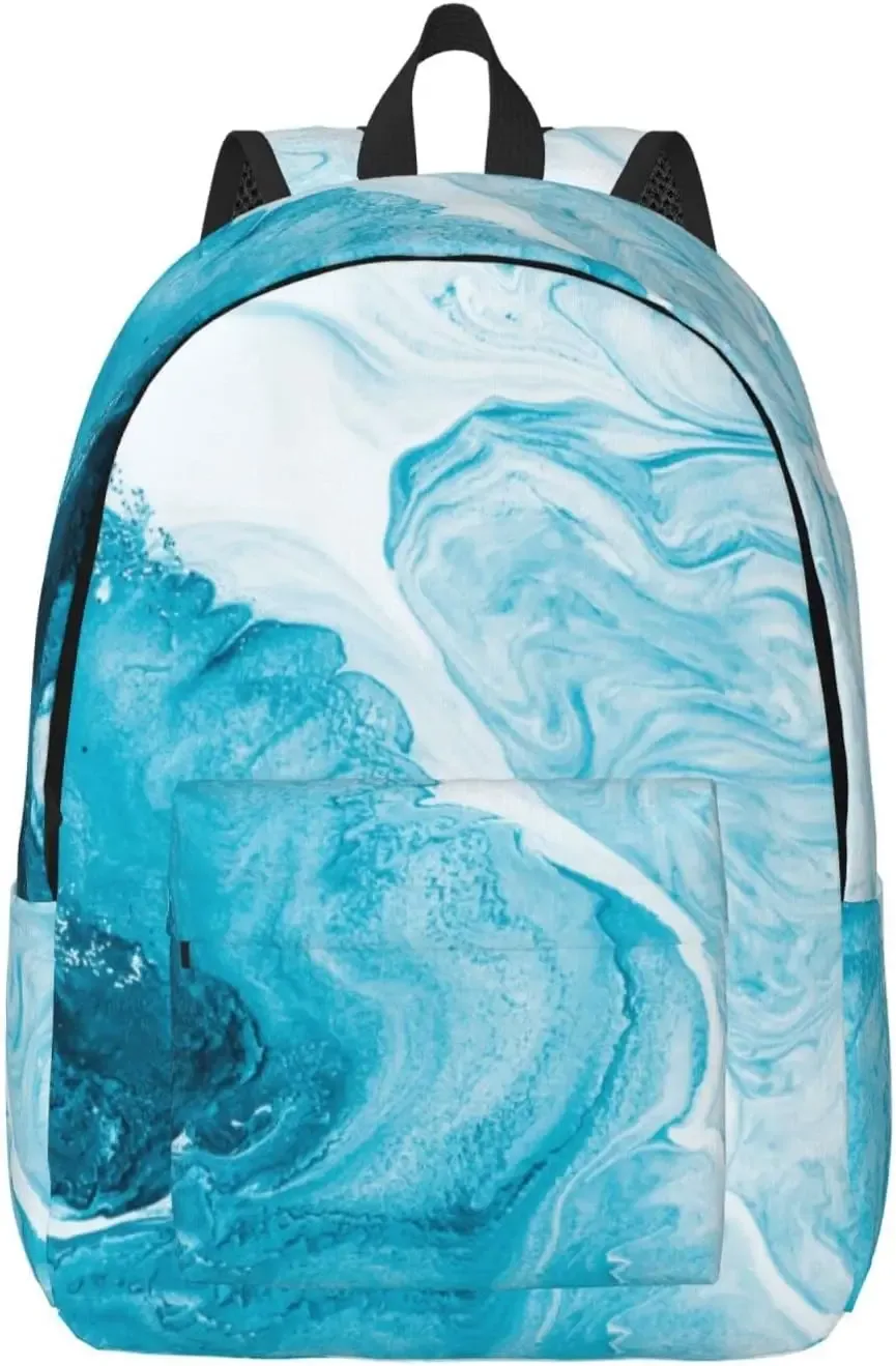 sac à dos en toile pour homme et femme, léger, décontracté, irisé, marbré, holographique, bergame, sac pour ordinateur portable, voyage, extérieur