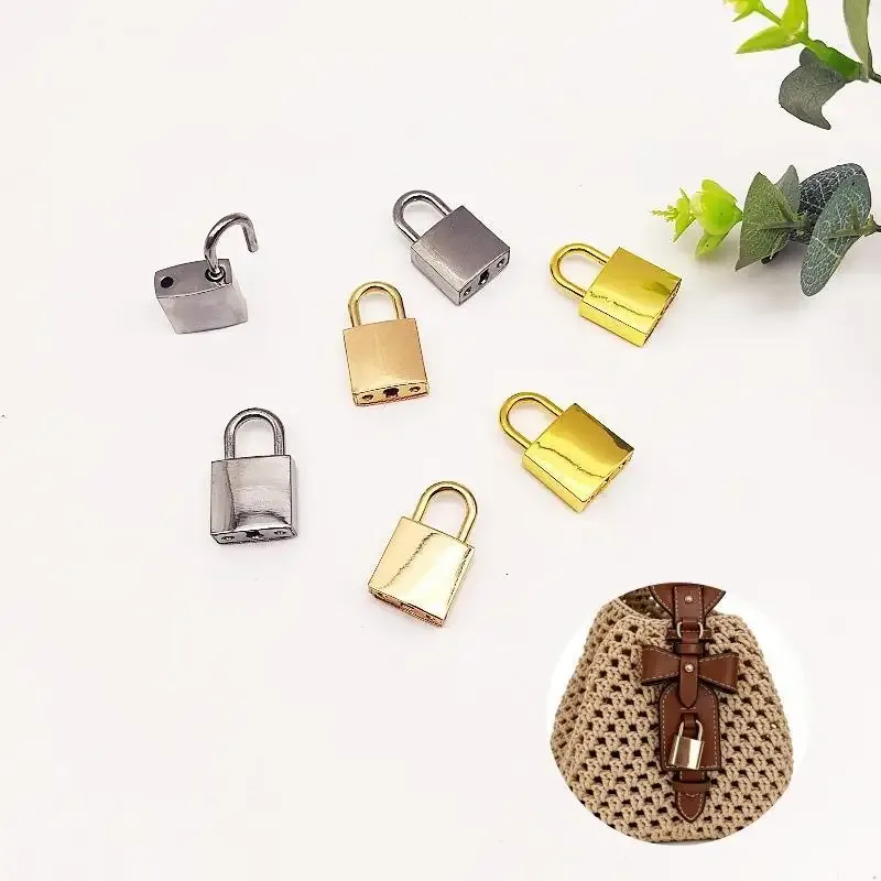 1 pièce de fermoir carré en métal pour sac, cadenas, boucle de fermeture, accessoire décoratif pour sac à main, bagages, artisanat diy.