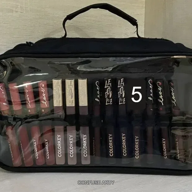 grande trousse de maquillage transparente, organiseur de rouge à lèvres et de gloss avec compartiments réglables, pour artistes professionnels