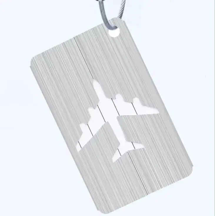 étiquettes de bagage de voyage en métal de mode étiquettes de nom de bagage porte-étiquette d'adresse de valise étiquette de bagage en alliage d'aluminium accessoires de voyage