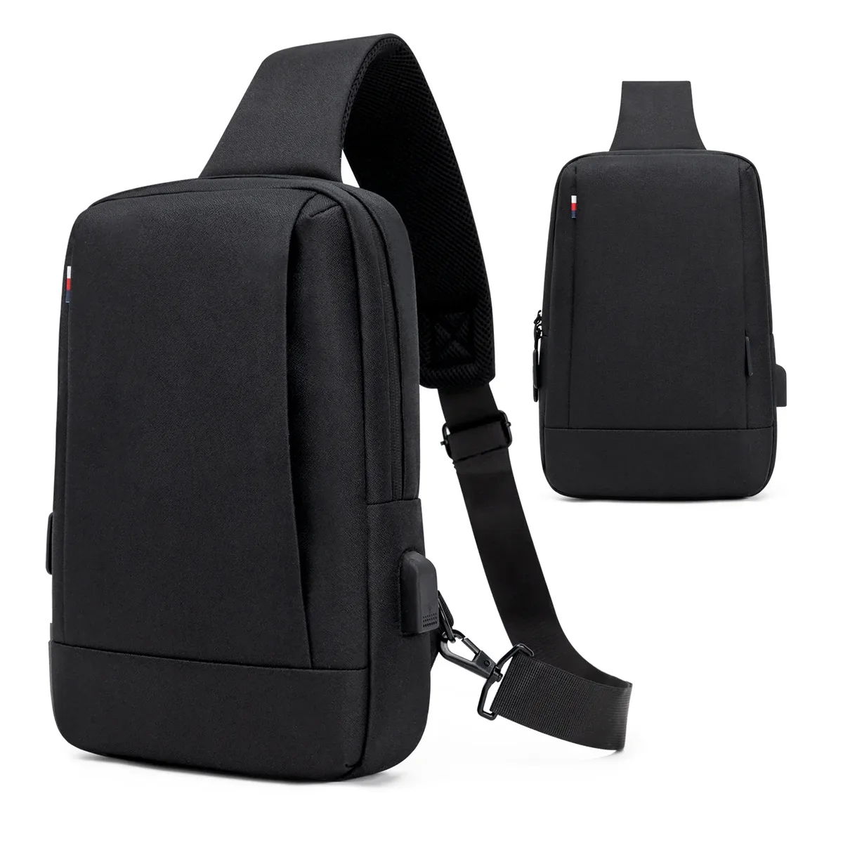 sac bandoulière pour homme avec port de chargement usb, petit sac messager, sac à bandoulière, sac à dos bandoulière pour femme