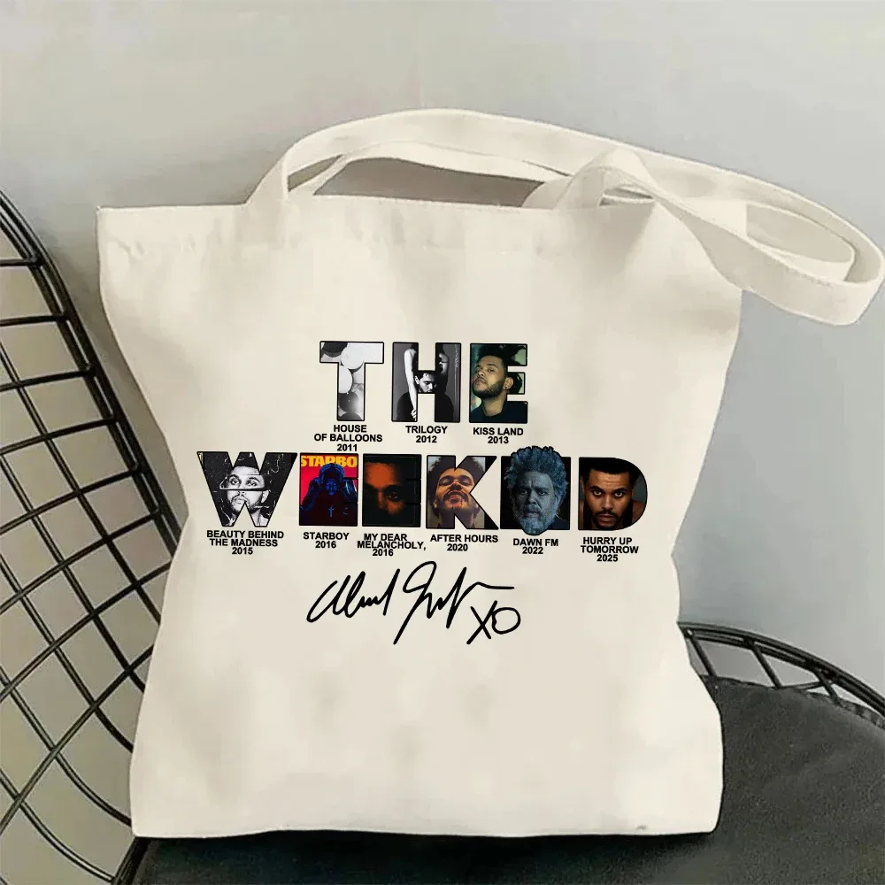 sac fourre-tout en toile the weeknd after hours til dawn tour 2026 – sac de shopping décontracté pour fans – cadeau tendance – sacs à bandoulière