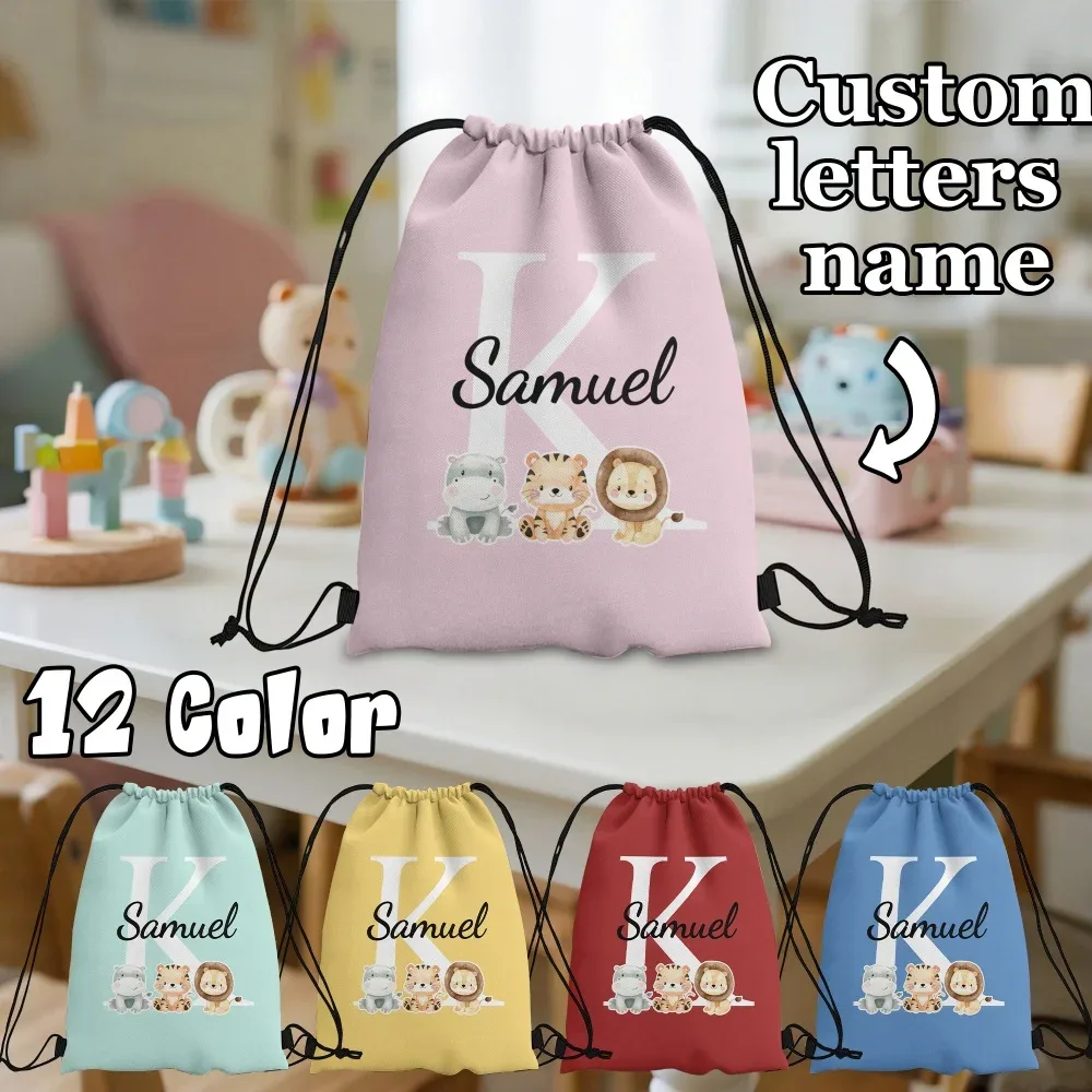 sac à dos personnalisé durable - sac à cordon avec initiales personnalisées, texte/message diy, sac à livres, cadeaux de fête d'anniversaire, cadeau de noël