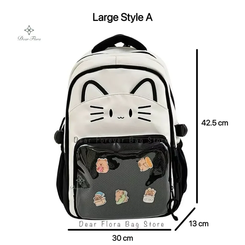 sacs à dos y2k mignons pour filles, grande capacité, décontractés, transparents, à personnaliser, style dessin animé, tendance, pour voyage et école