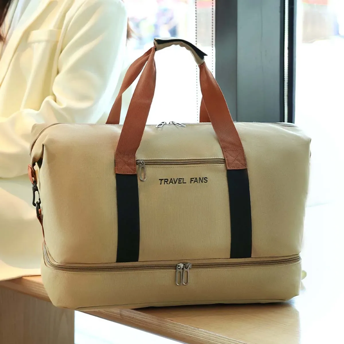 nouveau sac de voyage explore 900d, sac de voyage de grande capacité, fourre-tout en tissu oxford, peut être réglé, boîte de chariot, sac de rangement 37l