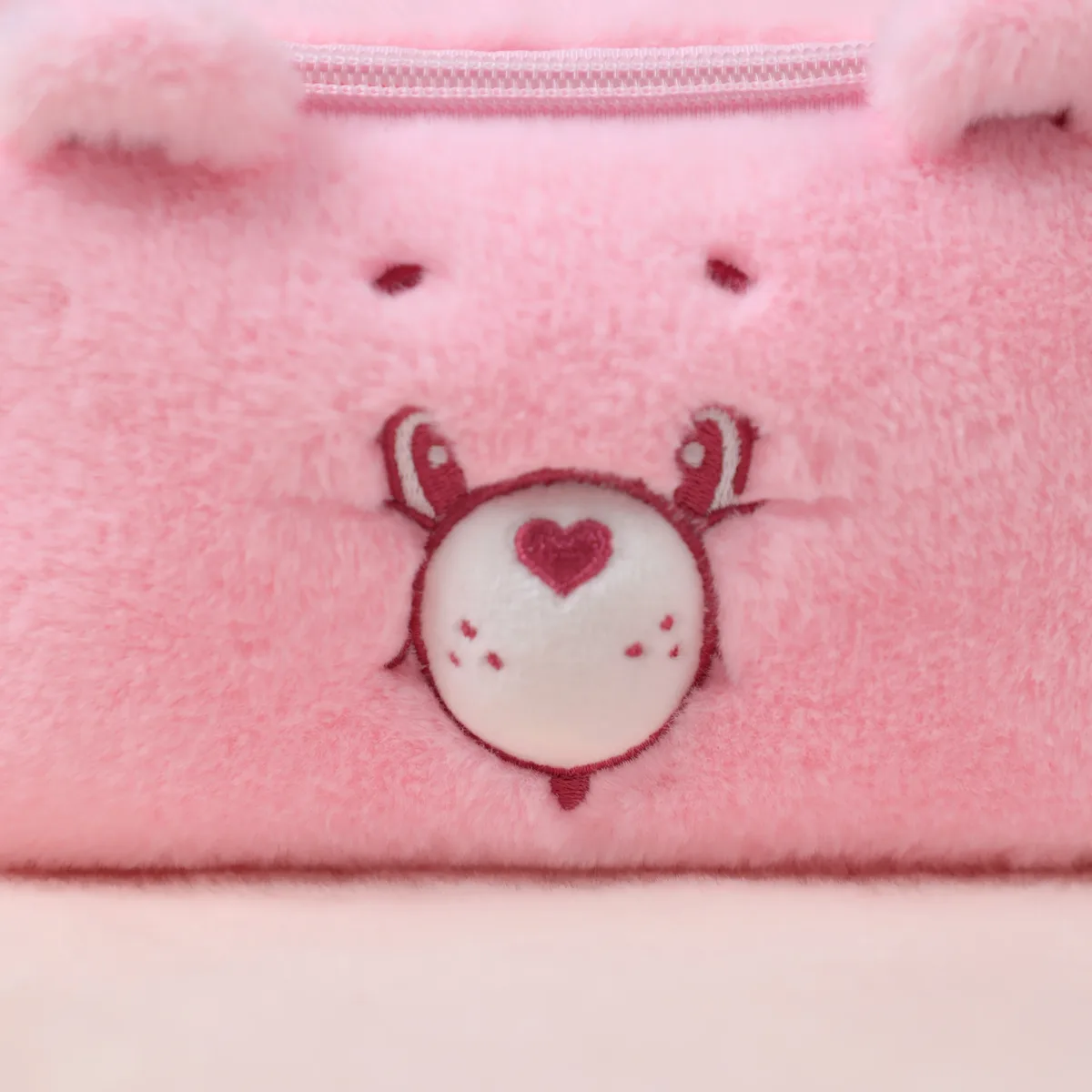 trousse de toilette en peluche care bears, sac de toilette de voyage de grande capacité pour filles et femmes, pochette de maquillage douce et moelleuse