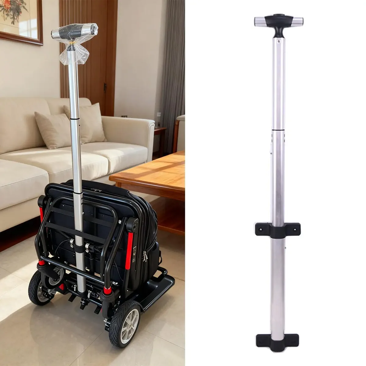 pièce de rechange pour poignée télescopique de valise, tige de traction en alliage d'aluminium pour usage quotidien, remplacement pour chariots de bagages et valises de voyage