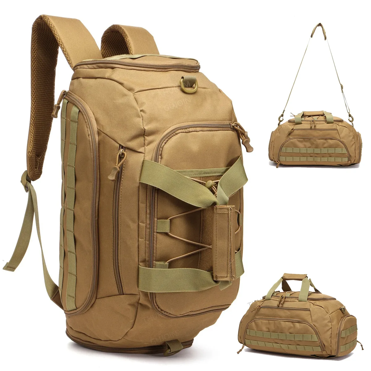 sac à dos de sport tactique avec compartiment à chaussures, sac à bandoulière convertible 3 en 1 pour hommes et femmes, sac de voyage de nuit pour week-end