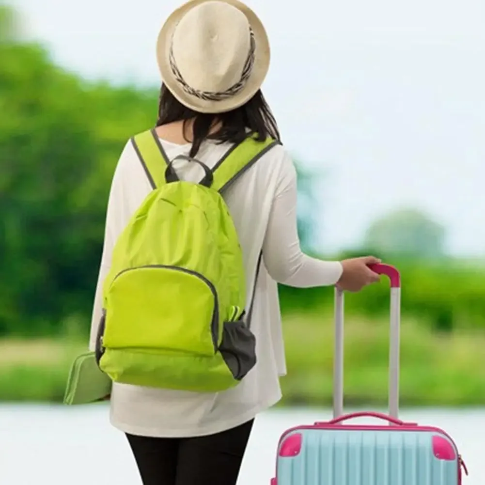 sac à dos de montagne pliable en plein air, 1 pièce, grande capacité, voyage, école, camping, rangement en nylon, randonnée, cyclisme, résistant à l'usure, k8r1
