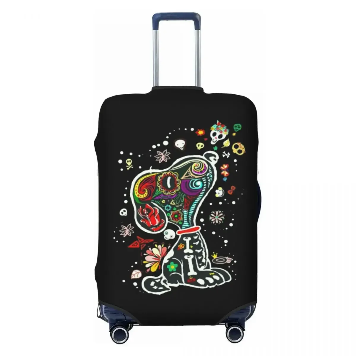housse de bagage lavable anti-rayures, imprimé chiens mignons, convient aux valises de 18 à 32 pouces, élastique, durable, anti-poussière, pour les voyages en plein air