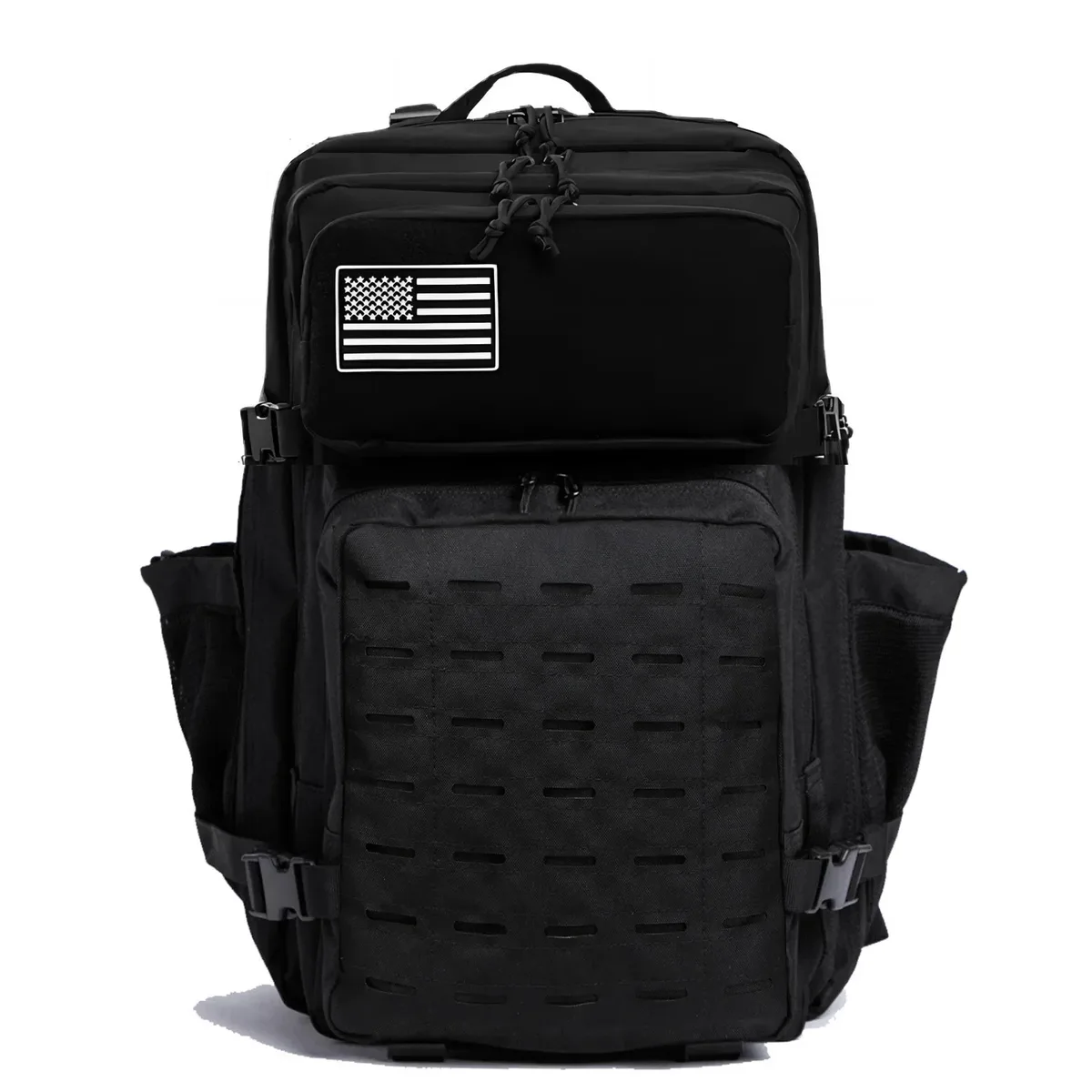 sac dos oxford université noir camouflage bandes latérales poches fermeture éclair usage voyage extérieur chasse randonnée camping salle sport