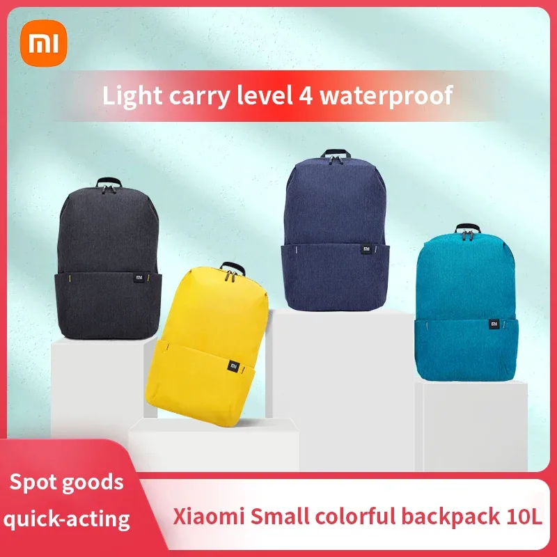 Petit sac à dos coloré Xiaomi, sac à bandoulière pour hommes et femmes, sac de sport portable ultra-léger et imperméable pour étudiants